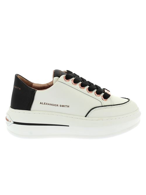 Lancaster Woman sneakers da donna in pelle bianca ALEXANDER SMITH | LSW1806WBK